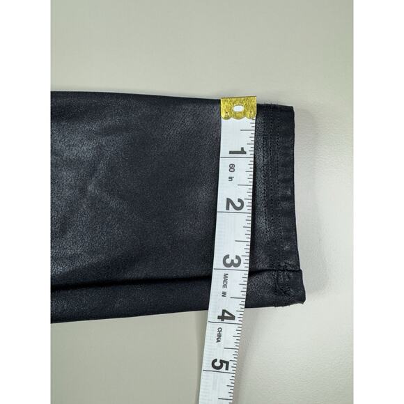 Spanx SPANXshape Faux Leather Leggings Women's L Black Pull On Rock Goth Glam - Picture 7 of 12